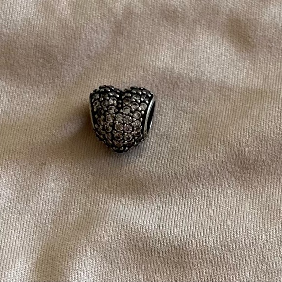 PANDORA Pink Pave Heart Charm - Picture 7 of 7
